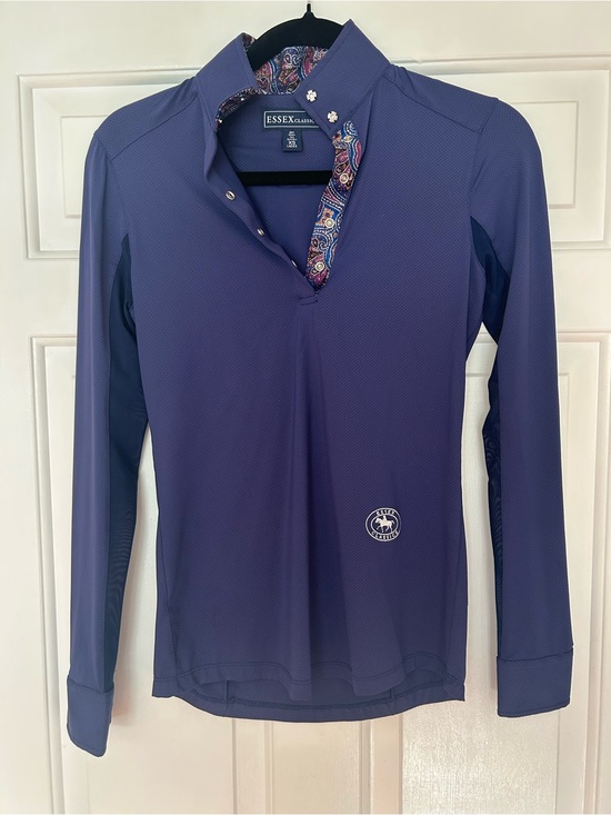 Essex Classics Tops - Essex Classics Women’s Purple Long-Sleeve Polo